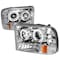 Spec-D Tuning 99-04 Ford F250 Halo LED Projector Chrome 2LHP-F25099-TM - alternate 1
